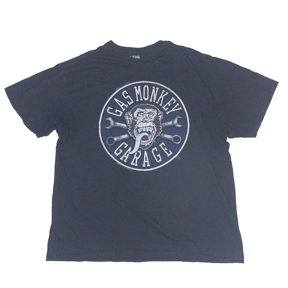 Gas Monkey Graphic Logo Crew Short Sleeve T-Shirt Size 2XL Monkey Dallas TX